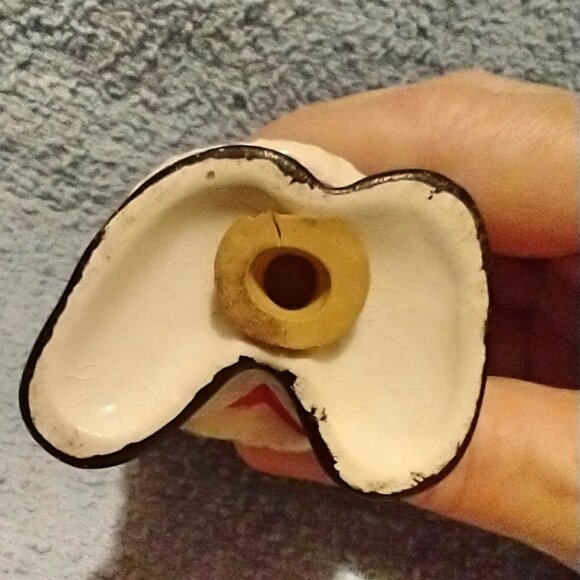 Vintage Enesco Ceramic Bowling Santa Claus 1950s Christmas Salt Shaker - Picture 10 of 16